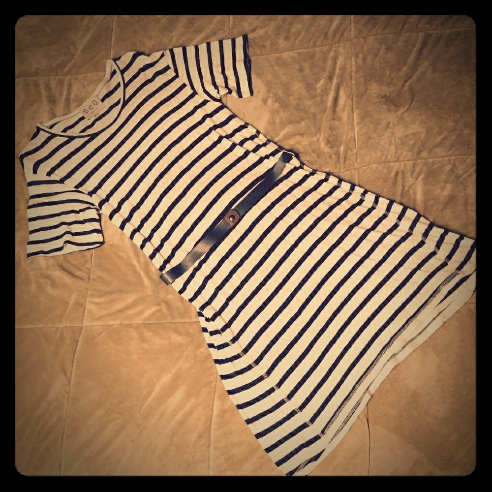 Sea NY size S Striped Shirt Dress